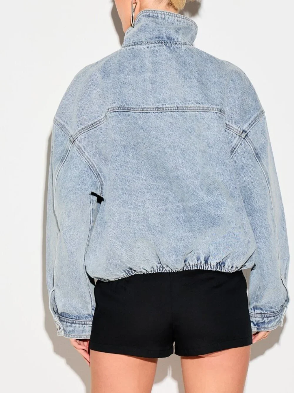 Blue Casual Women's Oversized Denim Jacket